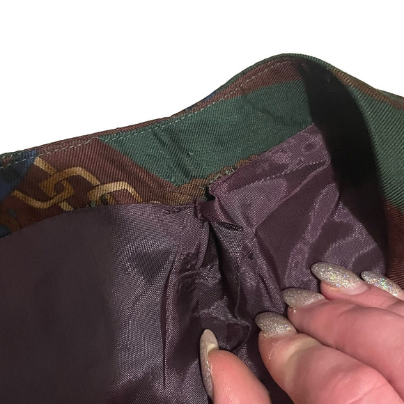 Breeches Vintage Wrap Skirt Women Size 8 Chain Print USA Heritage - Picture 10 of 10